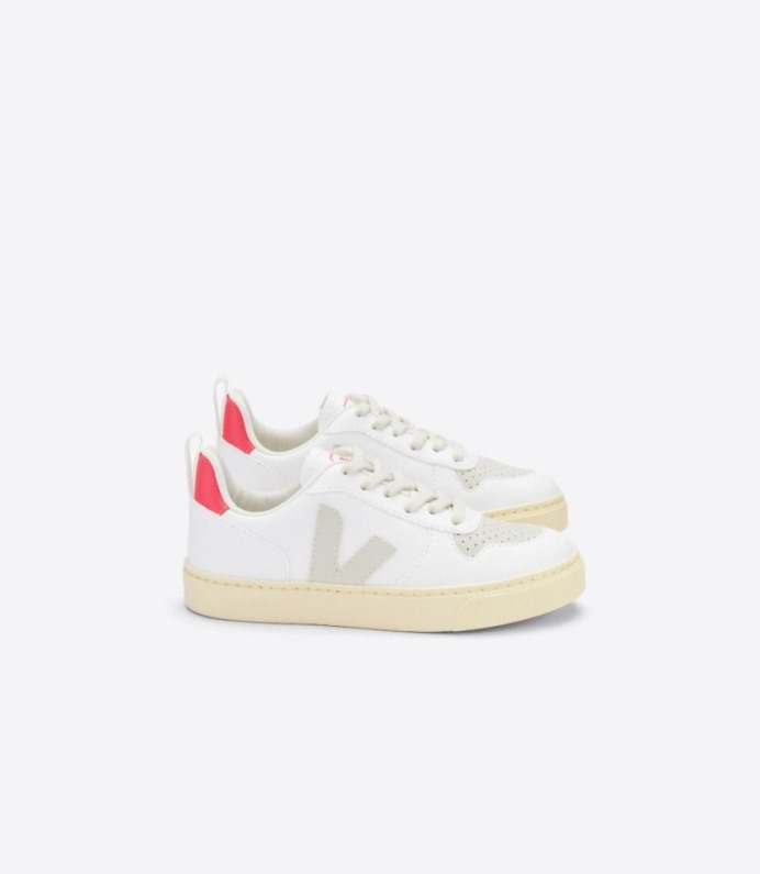 Veja V-10 Cwl White Pierre Rose Fluo