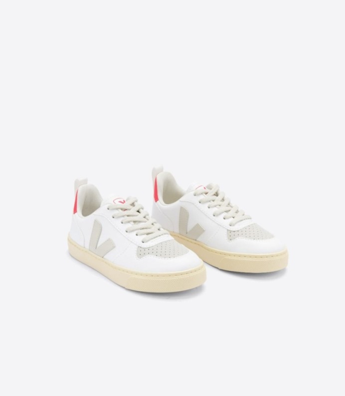 Veja V-10 Cwl White Pierre Rose Fluo